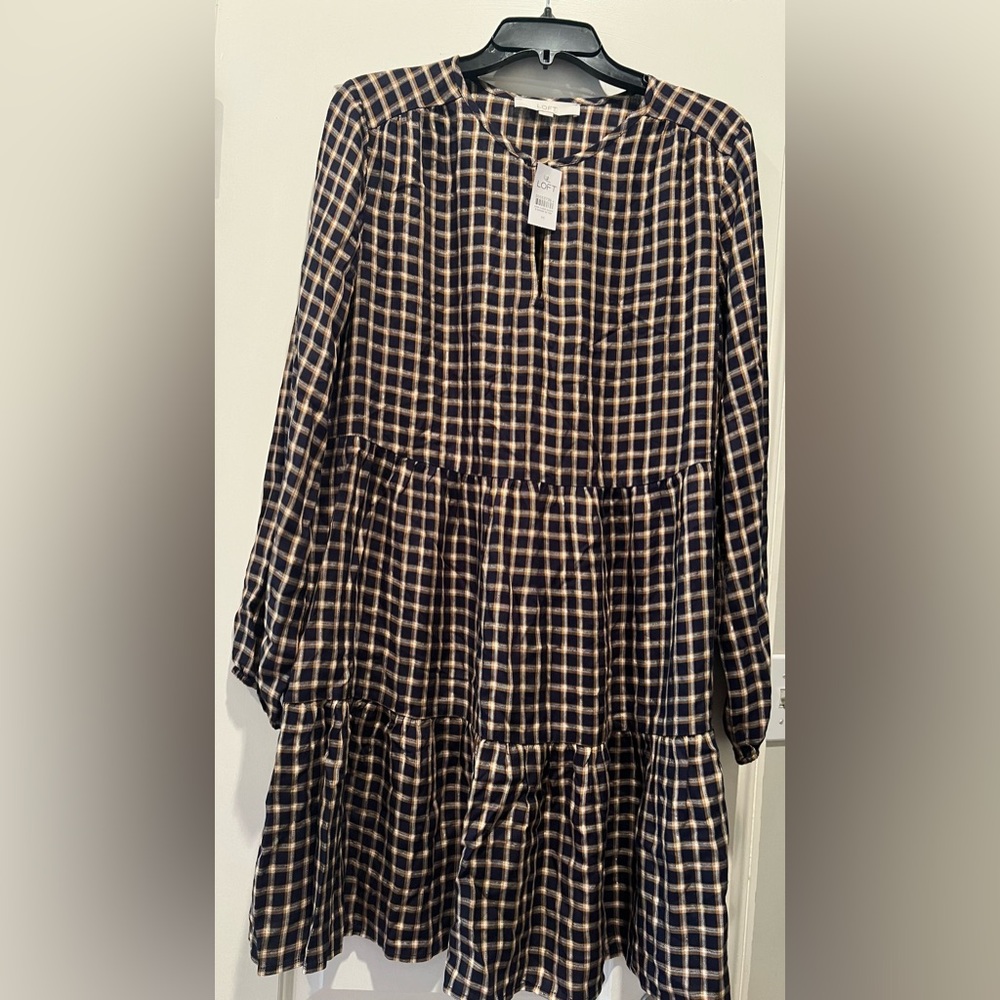 Loft shimmery shirt dress